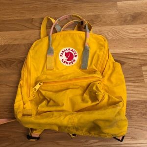 Fjallraven kanken yellow backpack bag used